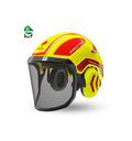 Casque de forestier Protos® – jaune fluo / rouge vif