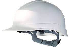 Casque de chantier blanc + jugulaire – RS PRO